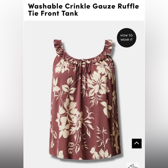 NWT Torrid Ruffle Floral Tank Top - Picture 3 of 7